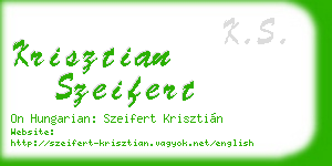 krisztian szeifert business card