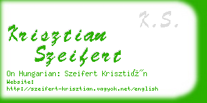 krisztian szeifert business card